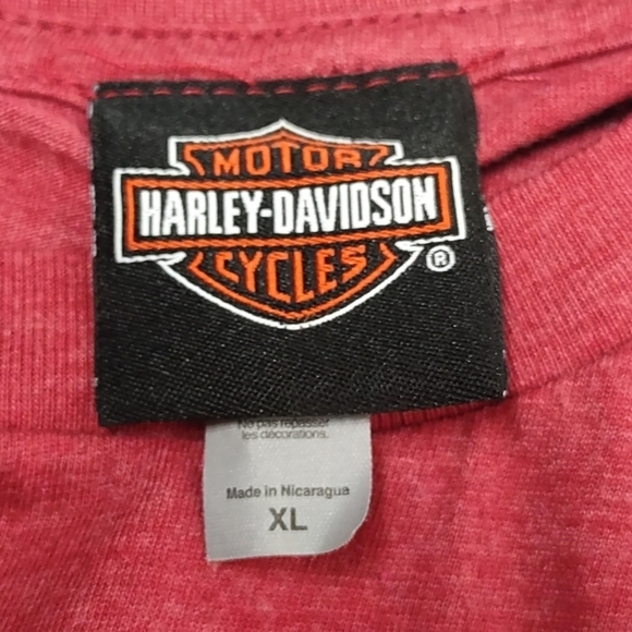 Harley-Davidson Men's Red Motorcycle T-shirt Size XL - Picture 9 of 10